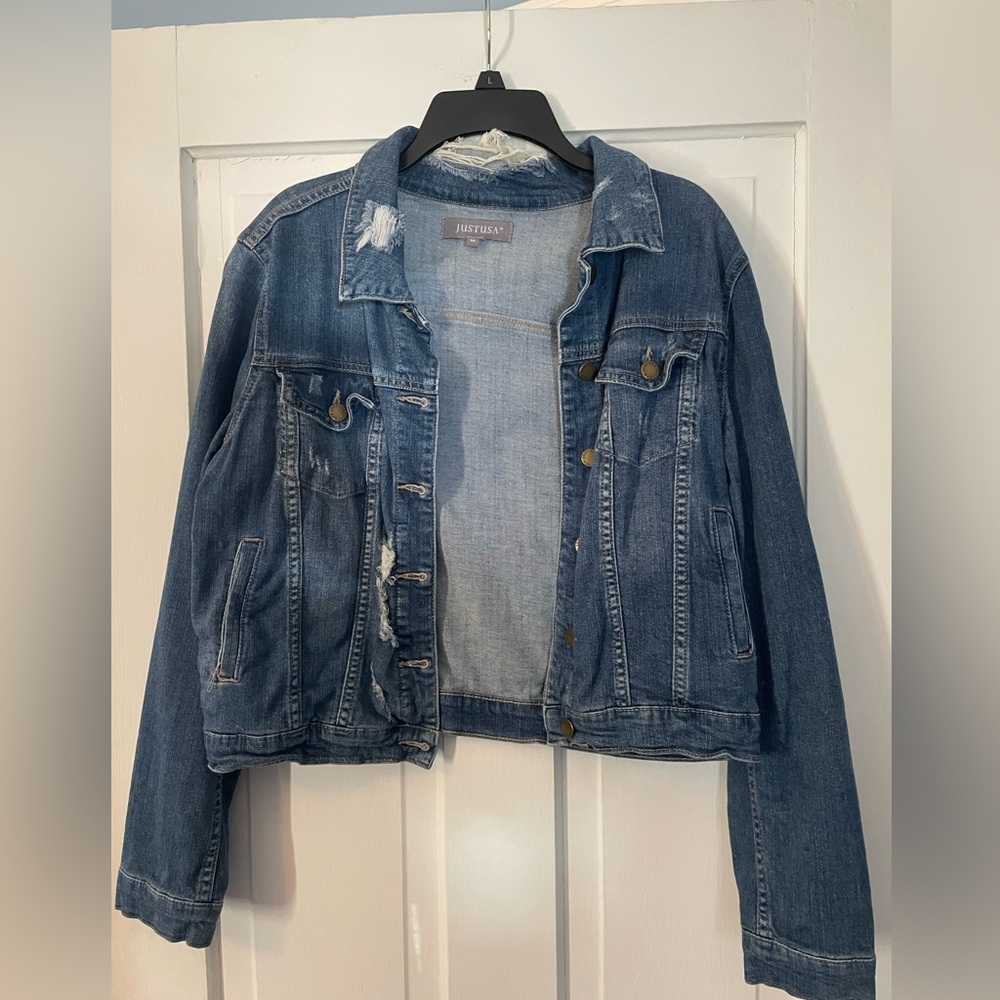 JUSTUSA distressed denim jacket